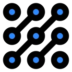 Nine Points Connected SVG Icon